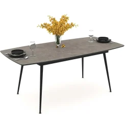 Tavolo allungabile da pranzo Yense cemento 145x80x75 cm