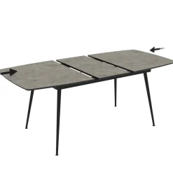 Tavolo allungabile da pranzo Yense cemento 145x80x75 cm