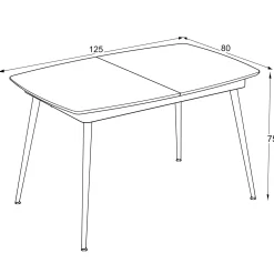 Tavolo allungabile da pranzo Yense cemento 145x80x75 cm