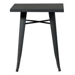 Tavolo alto da giardino in lamiera nero 60x60xH73 cm