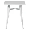 Tavolo alto da giardino in lamiera avorio 60x60xH73 cm
