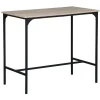 Tavolo bar struttura in metallo e piano in MDF 100x60x87 cm nero