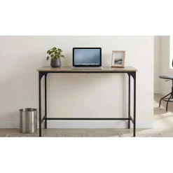 Tavolo bar struttura in metallo e piano in MDF 100x60x87 cm nero