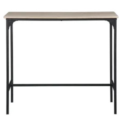 Tavolo bar struttura in metallo e piano in MDF 100x60x87 cm nero