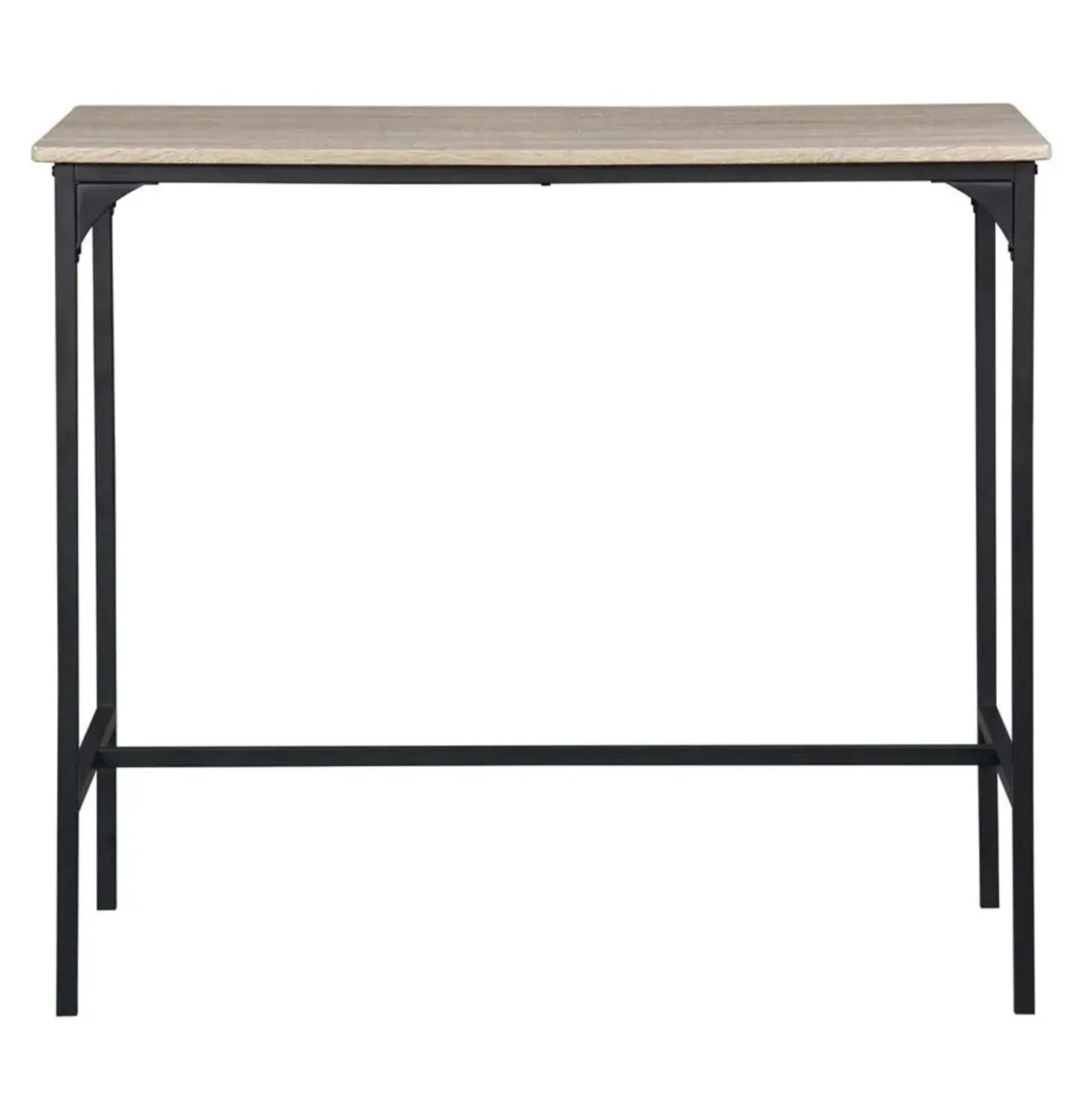 Tavolo bar struttura in metallo e piano in MDF 100x60x87 cm nero