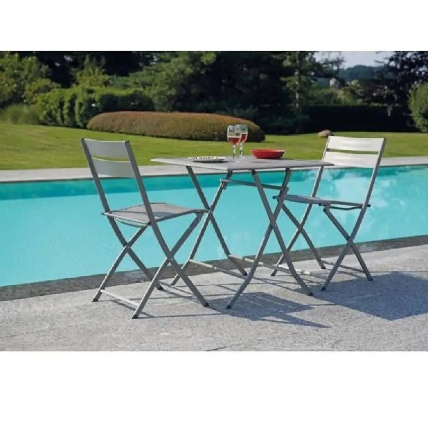 Tavolo da giardino in alluminio 60x60 cm