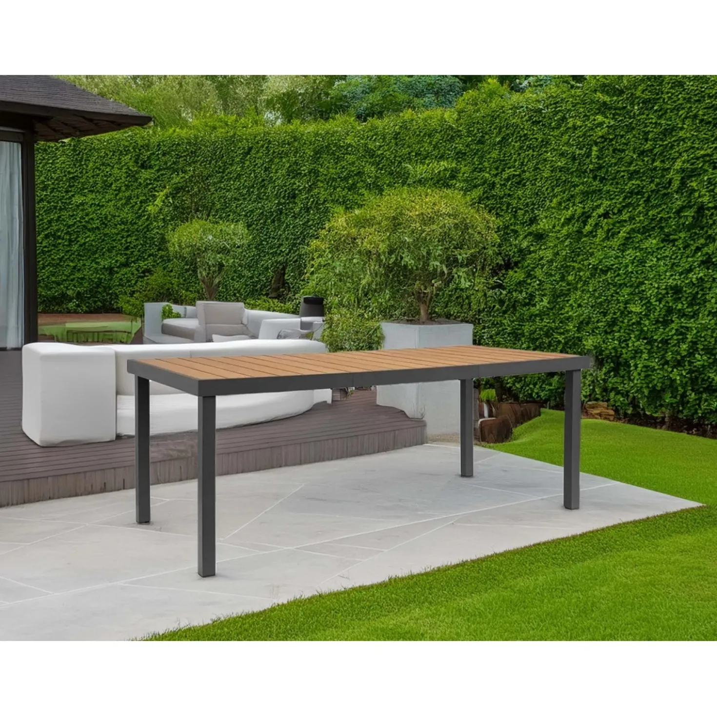 Tavolo da giardino in alluminio e polywood Niagara 190x90 cm