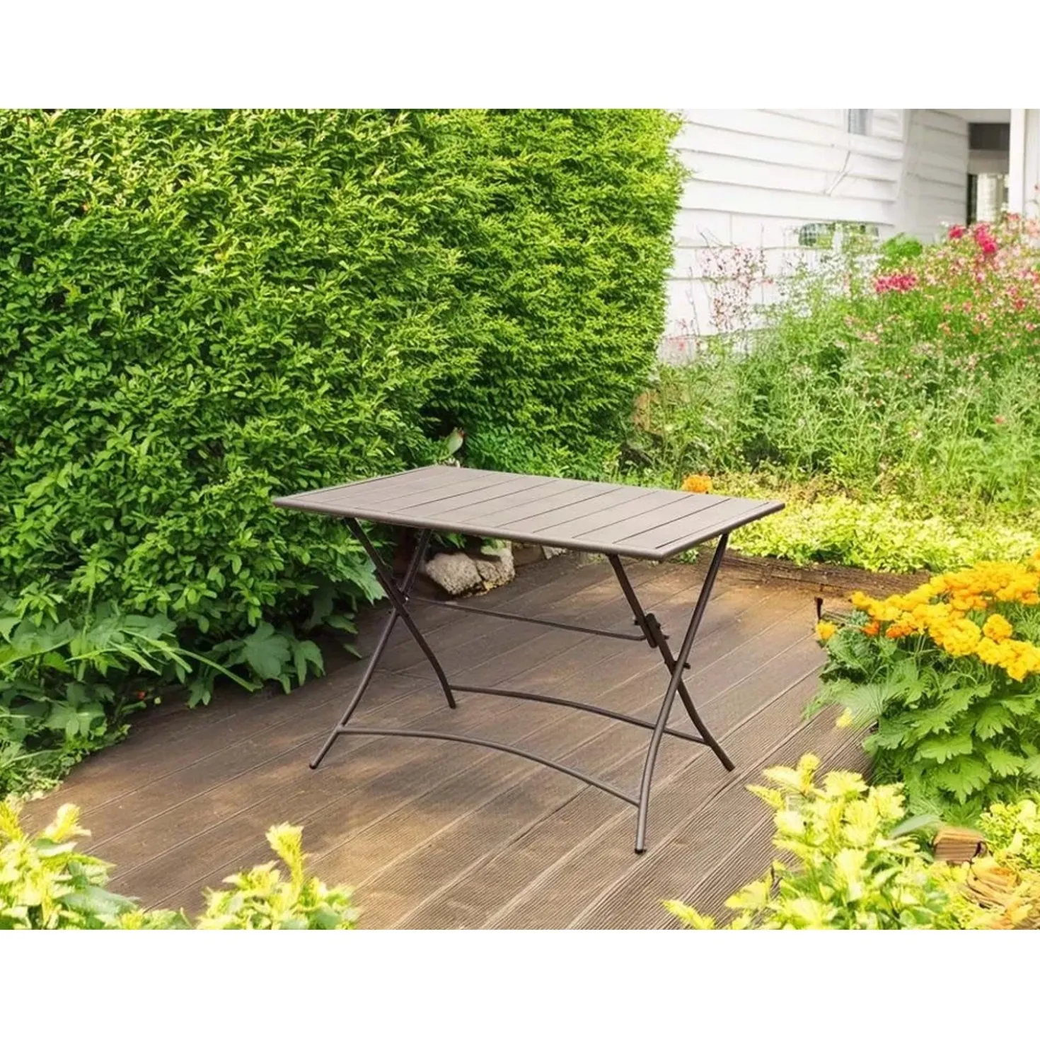 Tavolo da giardino in ferro 110x70x73 cm