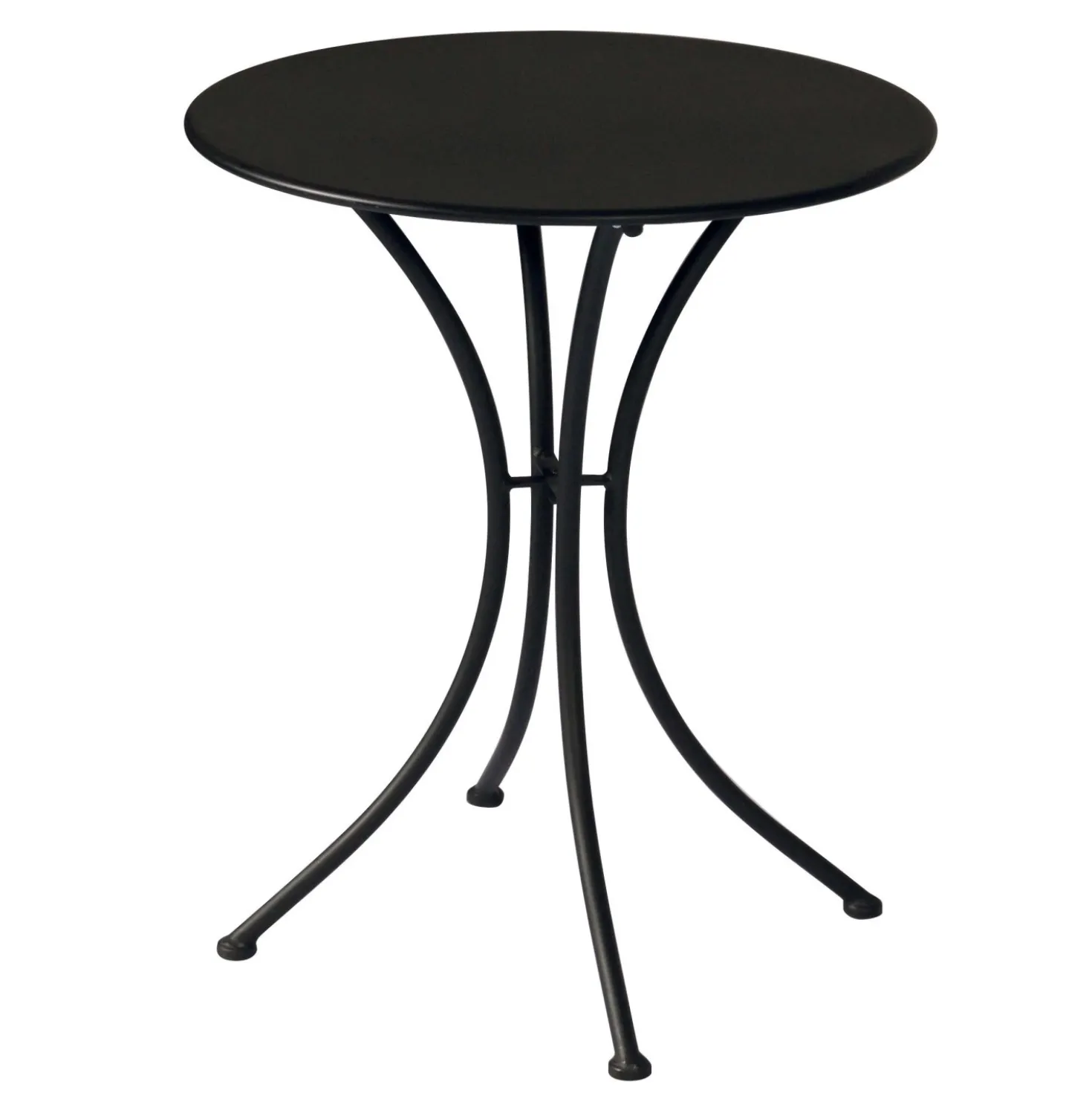 Tavolo da giardino in ferro nero Ø 60 cm