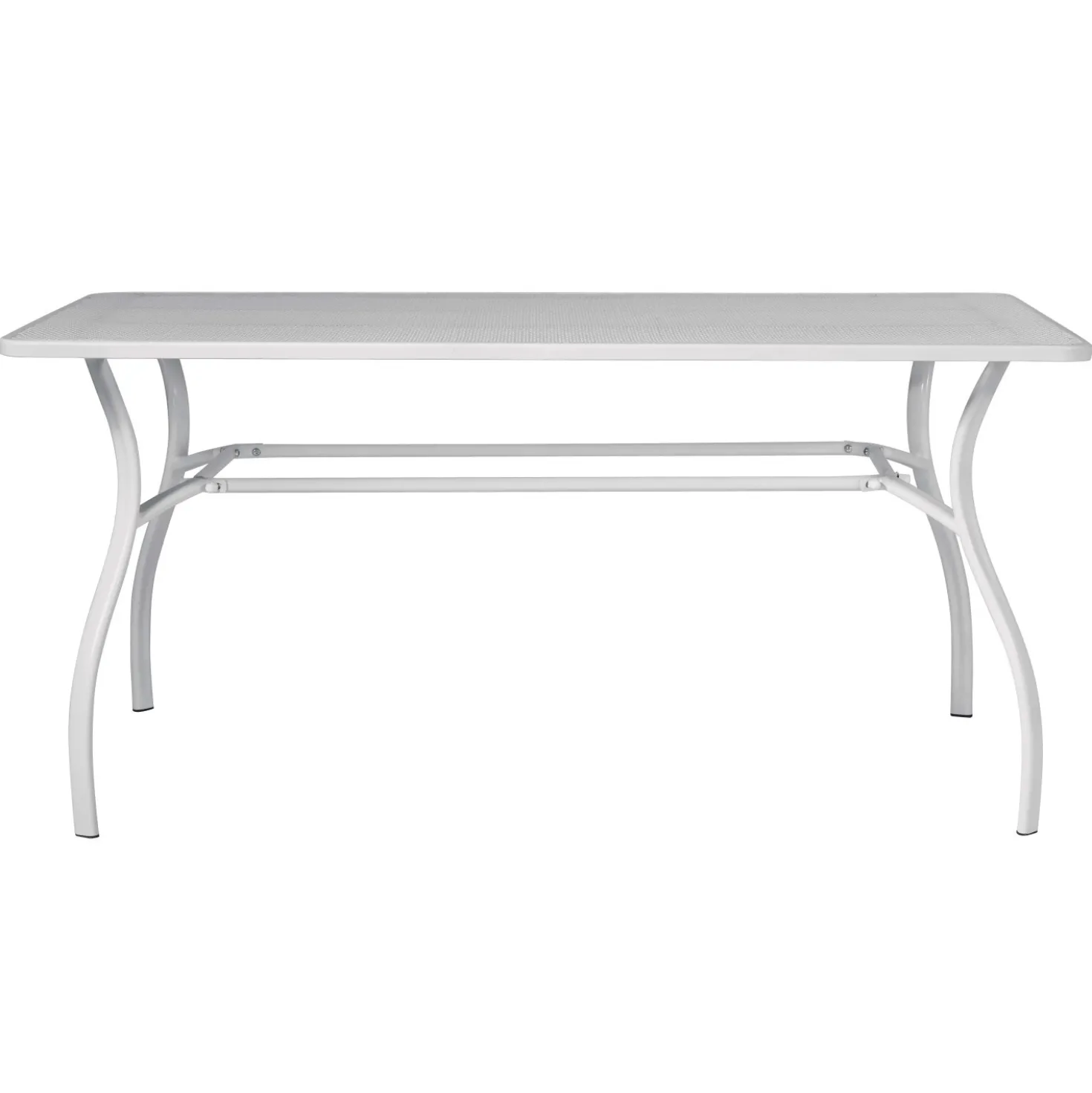 Tavolo da giardino in ferro in avorio 160x100 cm
