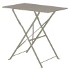 Tavolo da giardino pieghevole rettang Bistrò in ferro tortora 50x70 cm