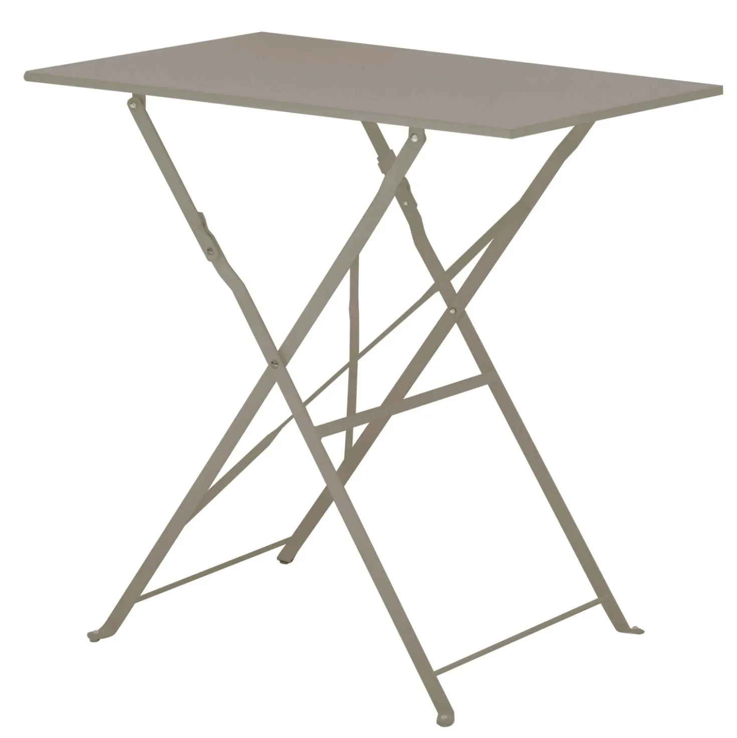 Tavolo da giardino pieghevole rettang Bistrò in ferro tortora 50x70 cm