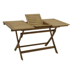 Tavolo da giardino pieghevole legno di acacia 100/140x70 cm H 75 cm