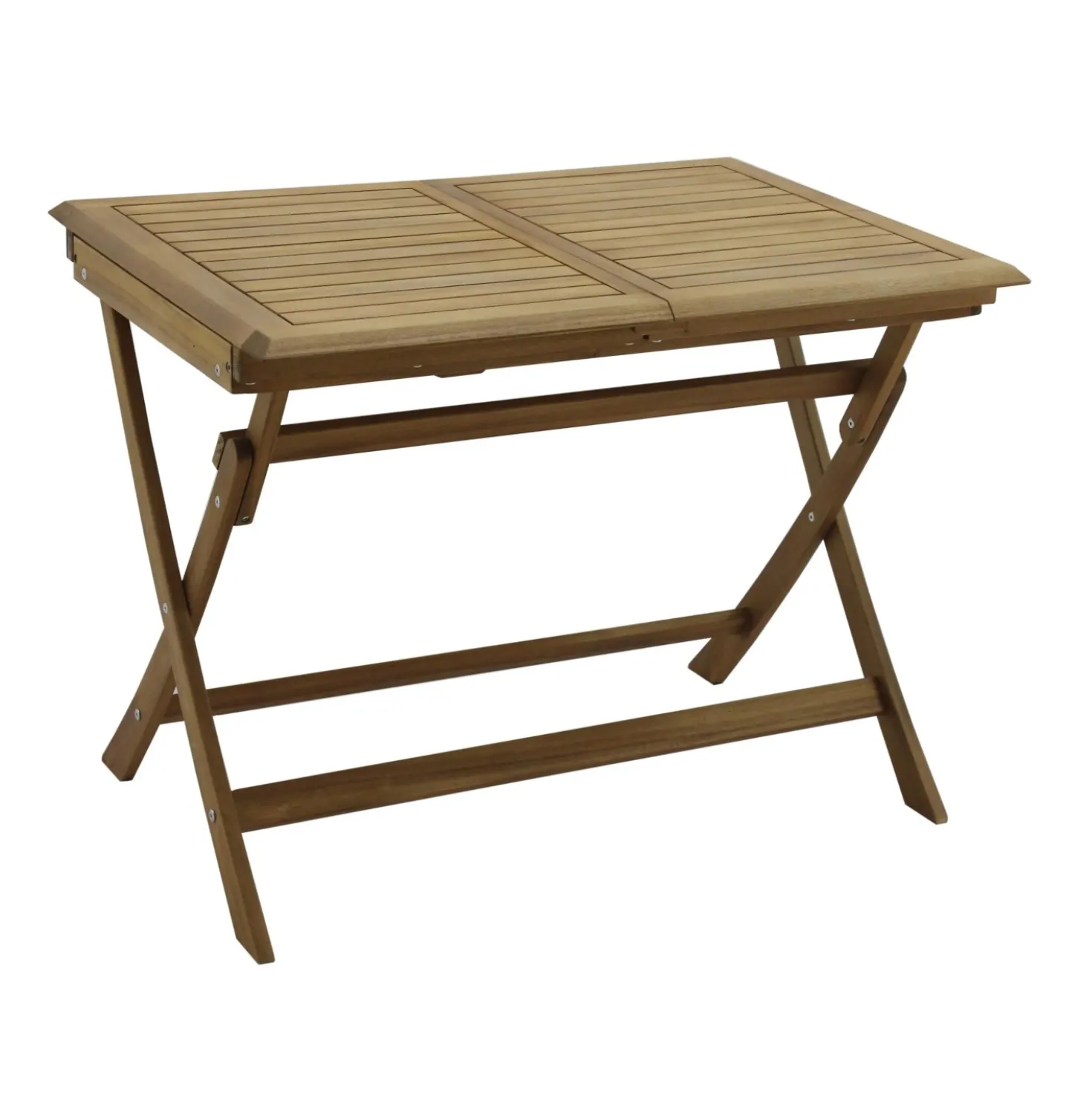 Tavolo da giardino pieghevole legno di acacia 100/140x70 cm H 75 cm