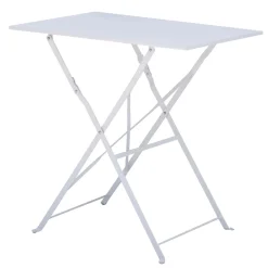 Tavolo da giardino pieghevole rettang Bistrò in ferro avorio 50x70 cm