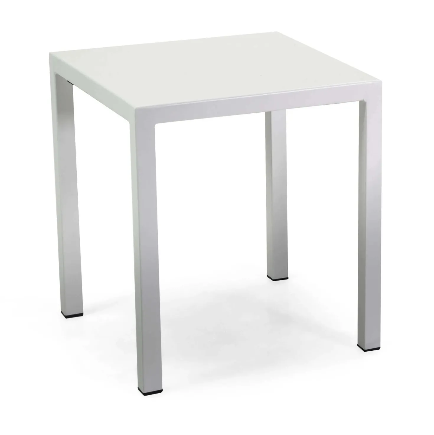 Tavolo da giardino quadrato New Elma in metallo bianco 35x35x42 cm