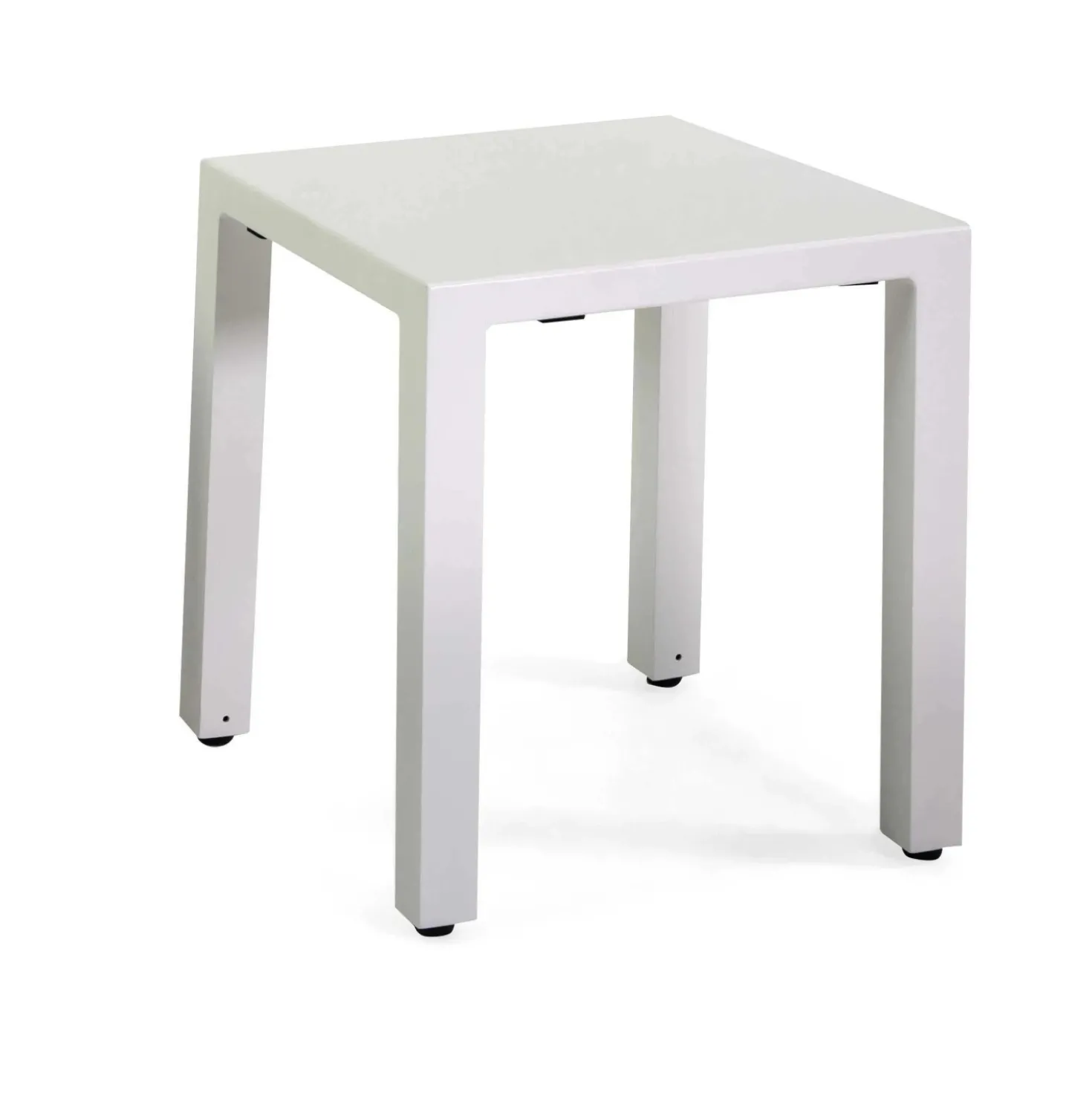 Tavolo da giardino quadrato Alma in alluminio bianco 35x35x42 cm