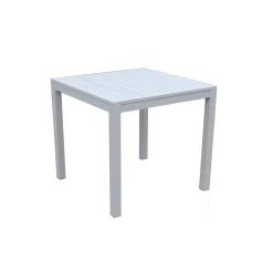 Tavolo da giardino Sullivan in alluminio bianco 70x70x75 cm