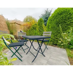 Tavolo da giardino Toconao pieghevole in acciaio 70x70xH70 cm