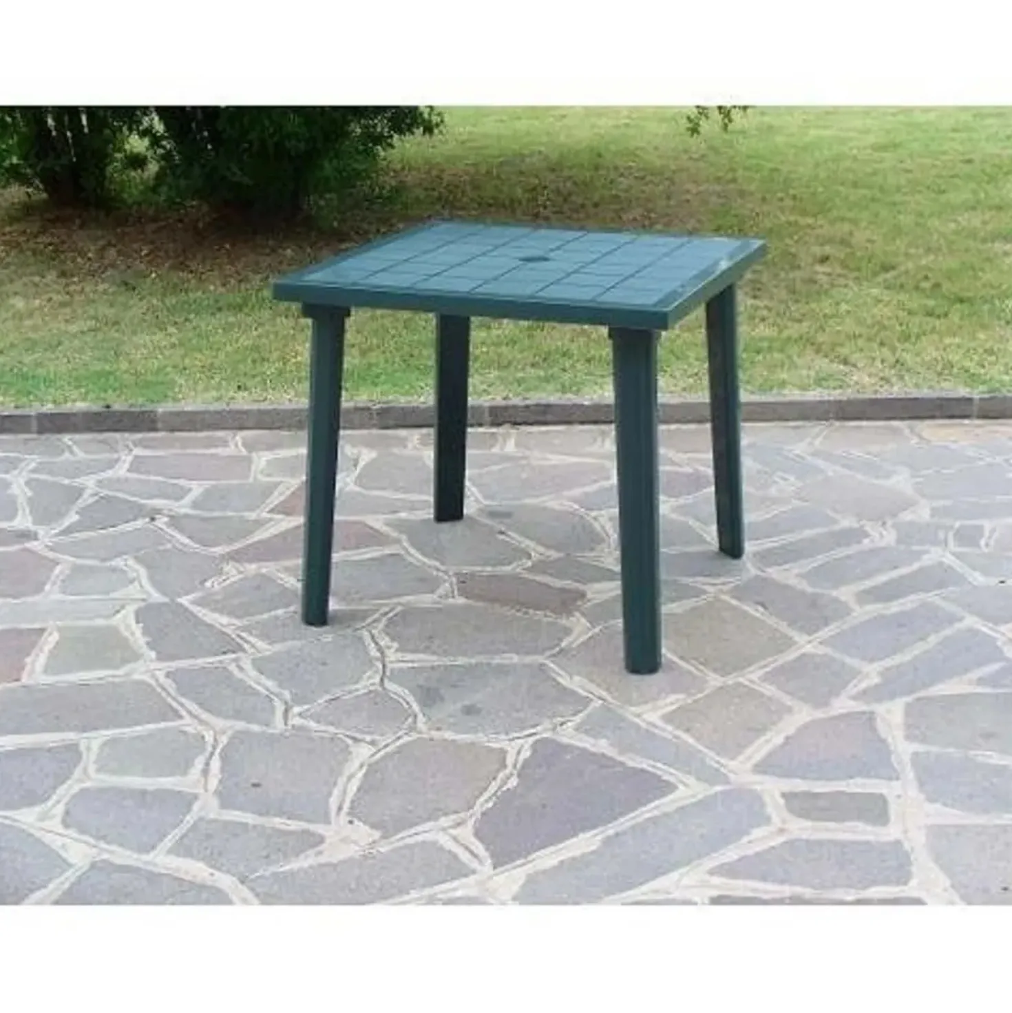 Tavolo da giardino Weekend in polipropilene 80 x 80 x H 72 cm verde