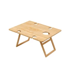 Tavolo da picnic pieghevole in legno 48x38x25 cm marrone chiaro