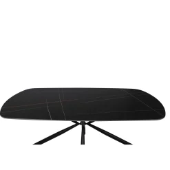 Tavolo da pranzo fisso Style nero 180x90x76 cm