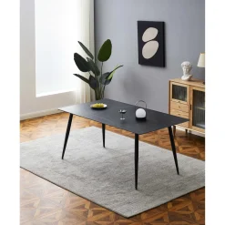 Tavolo da pranzo Mila nero 160x90x75 cm