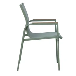 Tavolo e sedie da giardino in polywood verde 4 posti