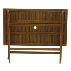 Tavolo pieghevole da giardino in acacia 120x70x76 cm