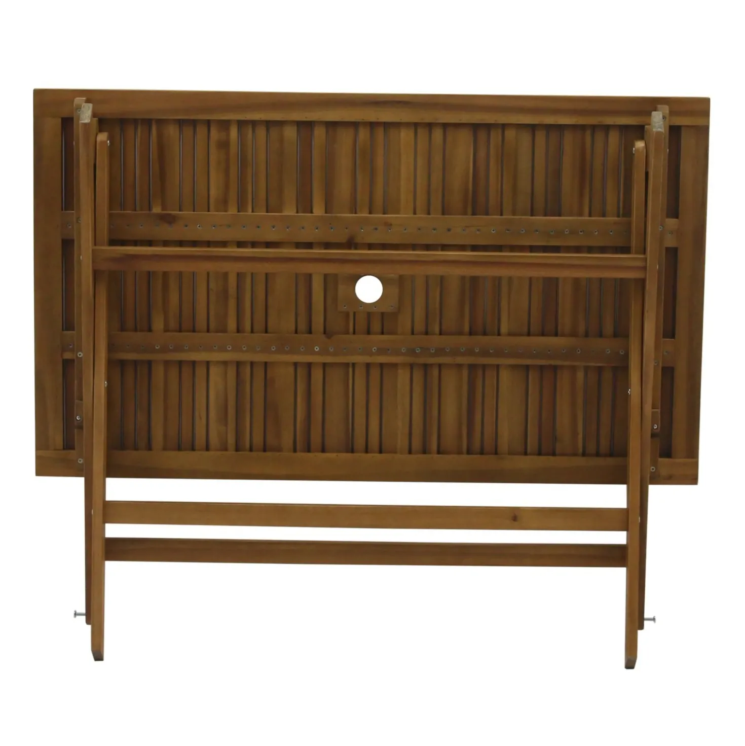 Tavolo pieghevole da giardino in acacia 120x70x76 cm