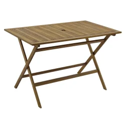 Tavolo pieghevole da giardino in acacia 120x70x76 cm