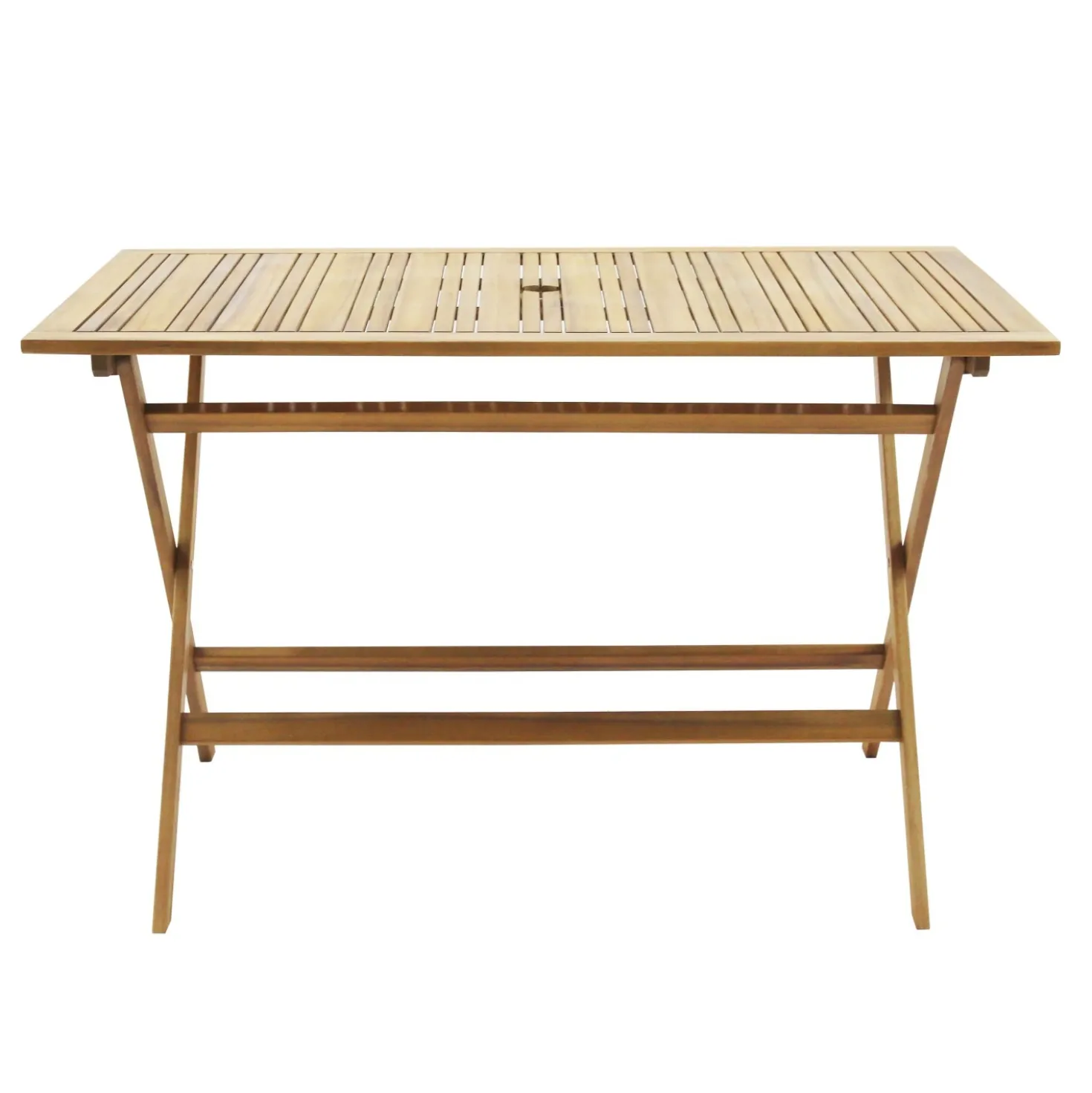 Tavolo pieghevole da giardino in acacia 120x70x76 cm
