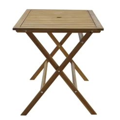Tavolo pieghevole da giardino in acacia 120x70x76 cm