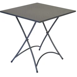 Tavolo pieghevole da giardino in ferro nero 70x70xH74 cm
