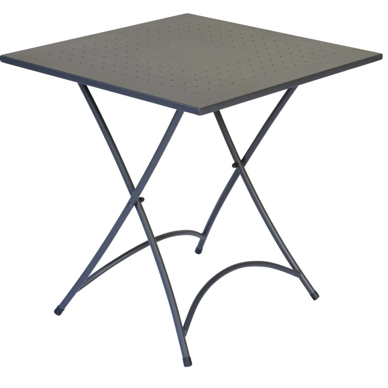 Tavolo pieghevole da giardino in ferro nero 70x70xH74 cm