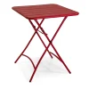 Tavolo pieghevole da giardino Rovigo in metallo rosso 60x60x72 cm