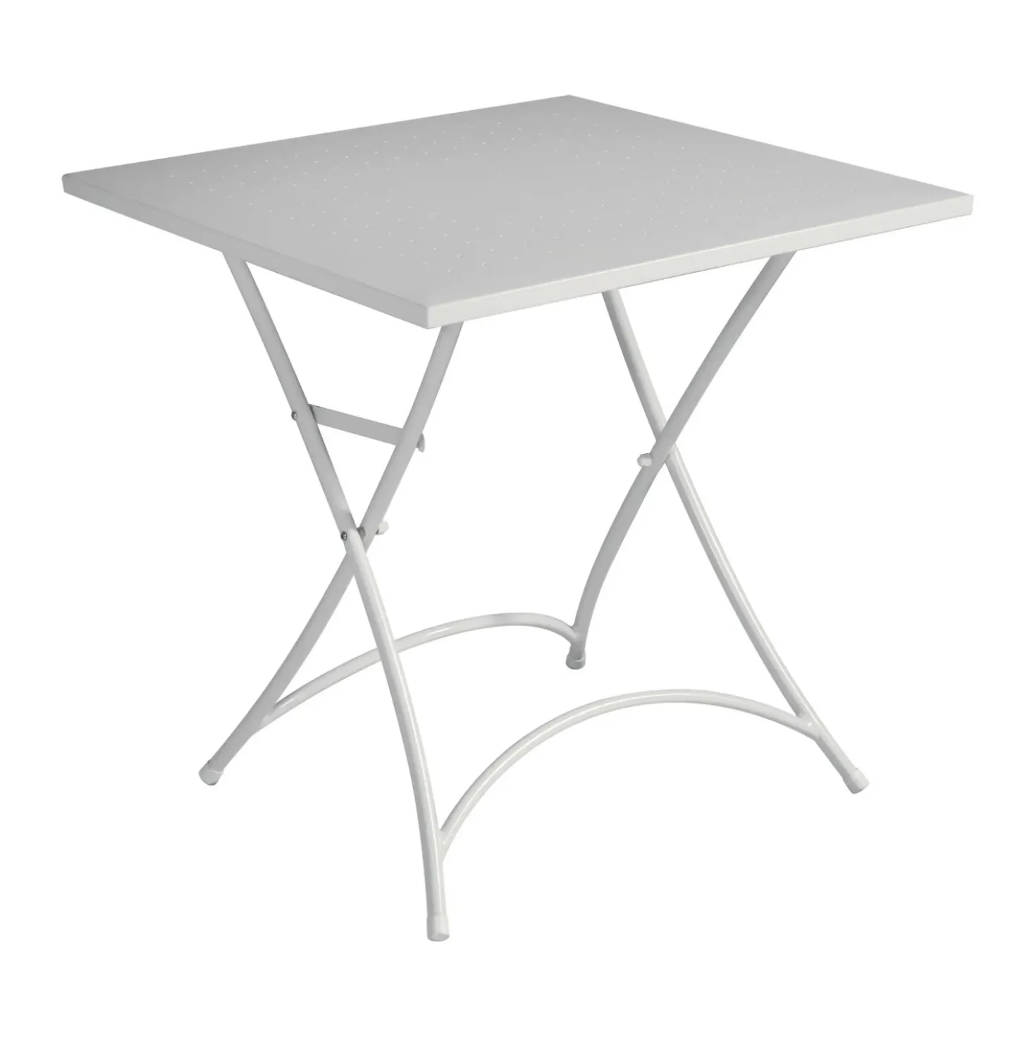 Tavolo pieghevole da giardino in ferro in avorio 70x70 cm