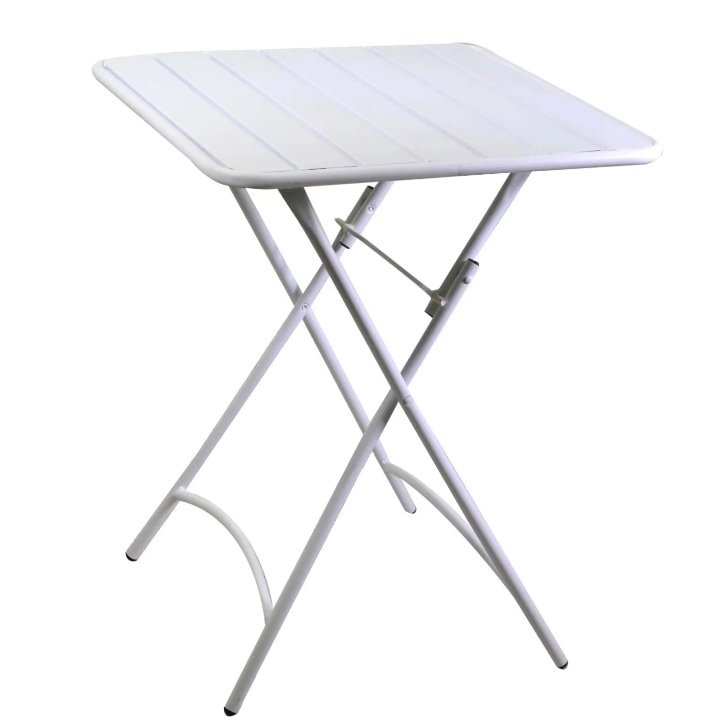 Tavolo pieghevole da giardino Rovigo bianco 80x80x72 cm