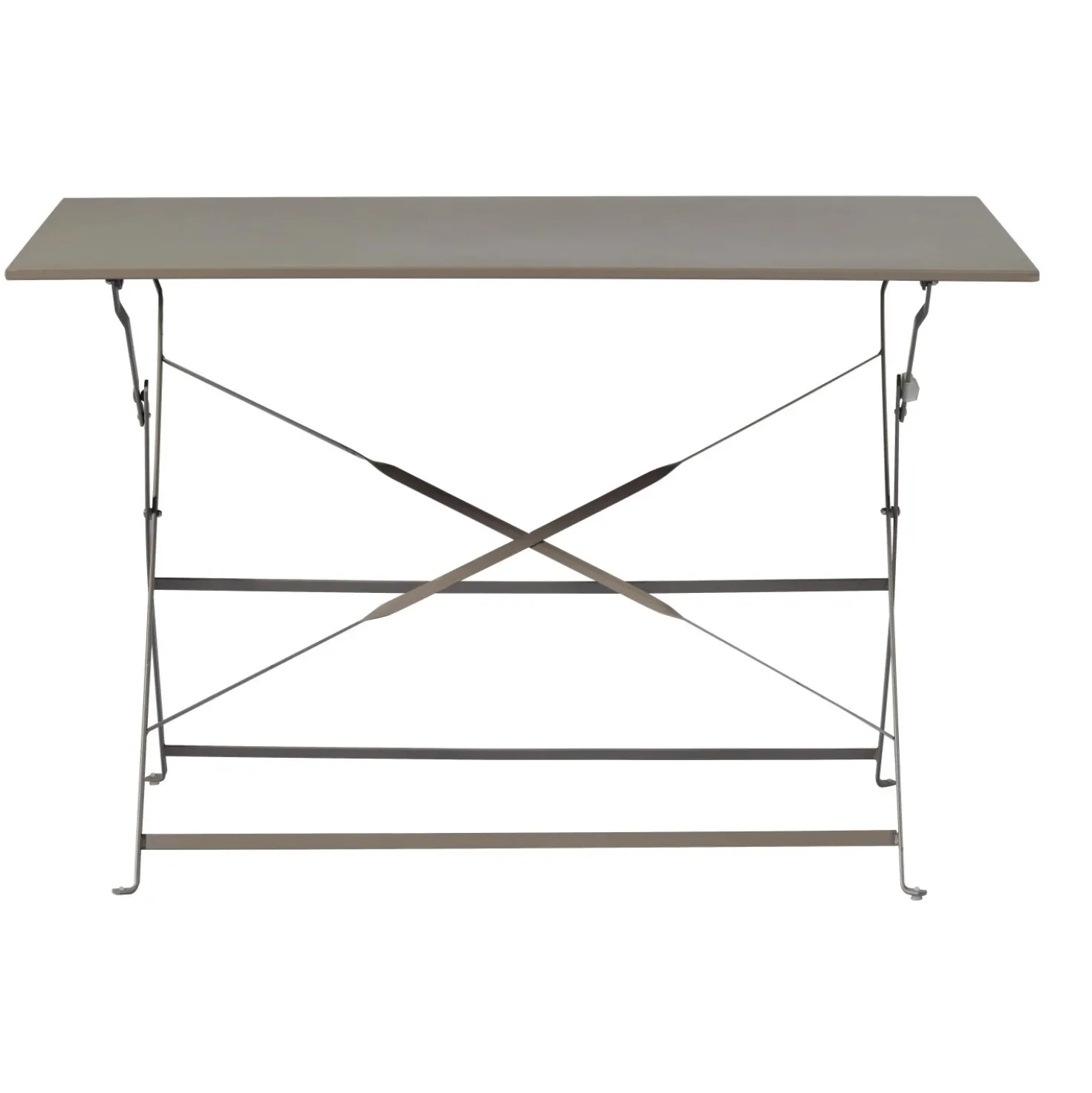Tavolo pieghevole da giardino Bistrò in ferro tortora 110x70 cm