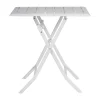 Tavolo pieghevole da giardino in alluminio bianco 60x60 cm