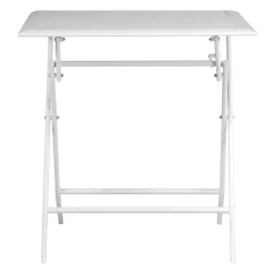 Tavolo pieghevole da giardino in alluminio bianco 60x60 cm