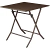 Tavolo pieghevole da giardino in alluminio chocolate 60x60 cm