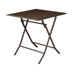 Tavolo pieghevole da giardino in alluminio chocolate 60x60 cm