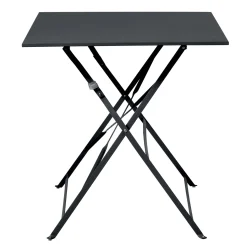 Tavolo pieghevole da giardino Bistrò in ferro antracite 110x70 cm