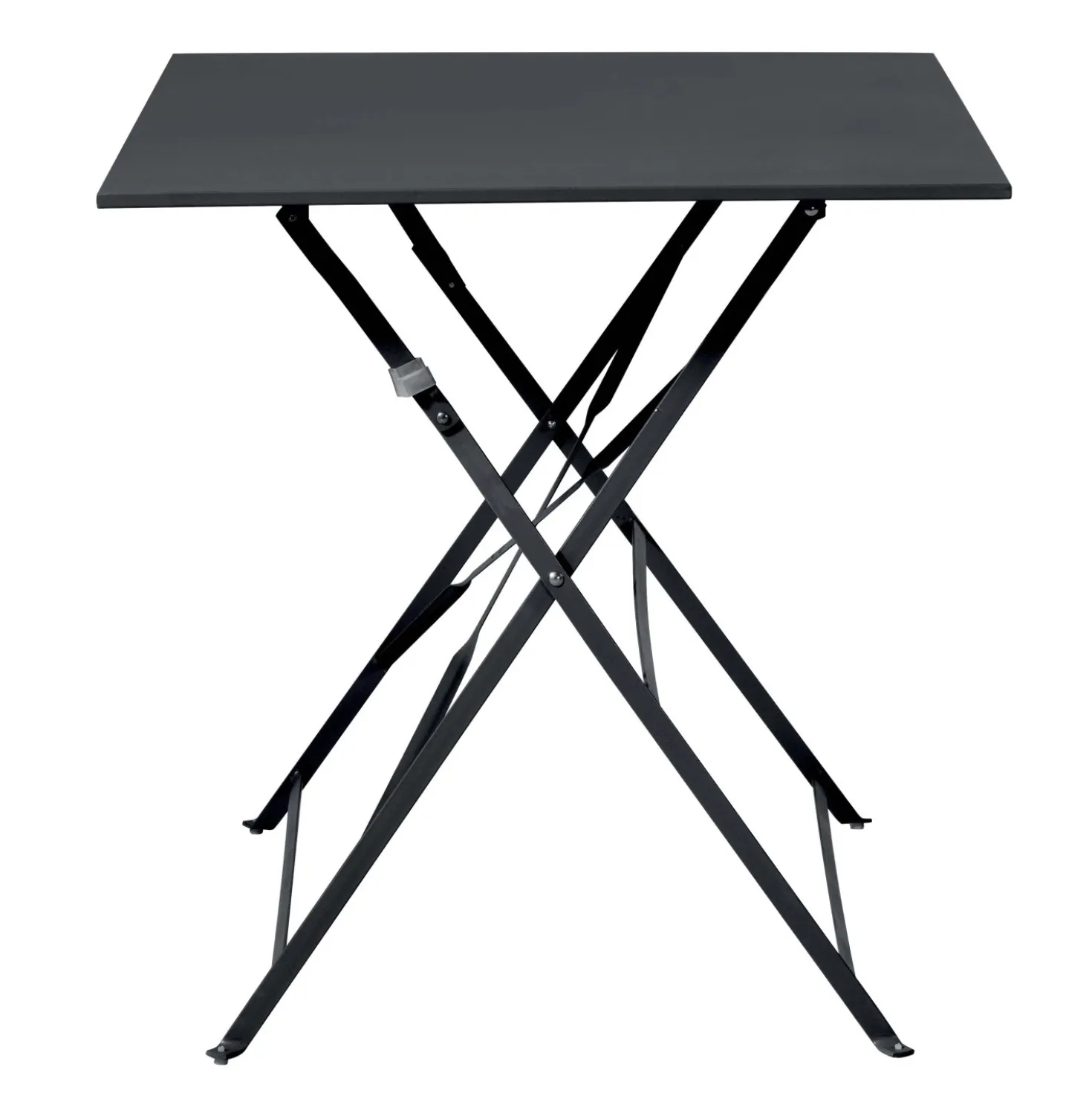 Tavolo pieghevole da giardino Bistrò in ferro antracite 110x70 cm