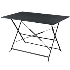 Tavolo pieghevole da giardino Bistrò in ferro antracite 110x70 cm