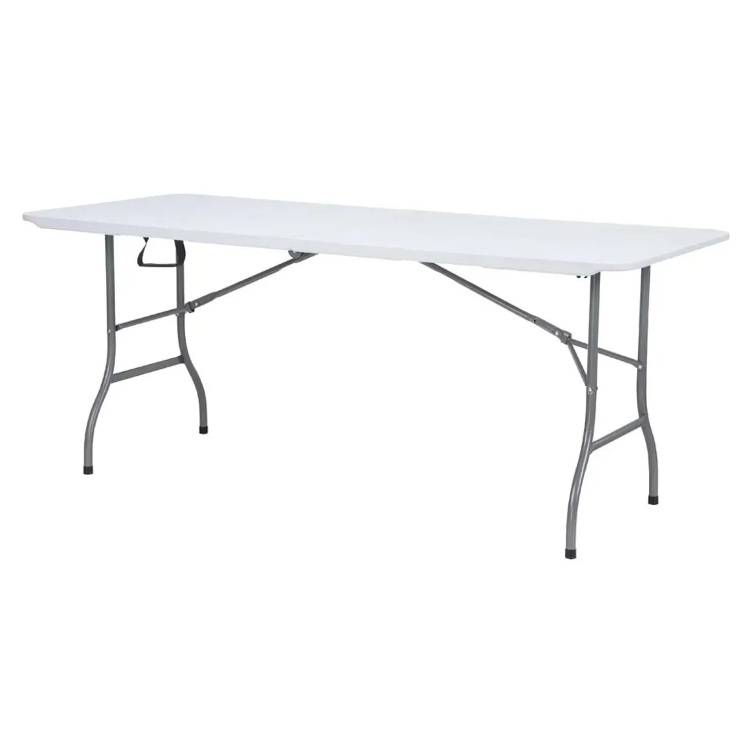 Tavolo pieghevole in plastica bianco 180x75 cm