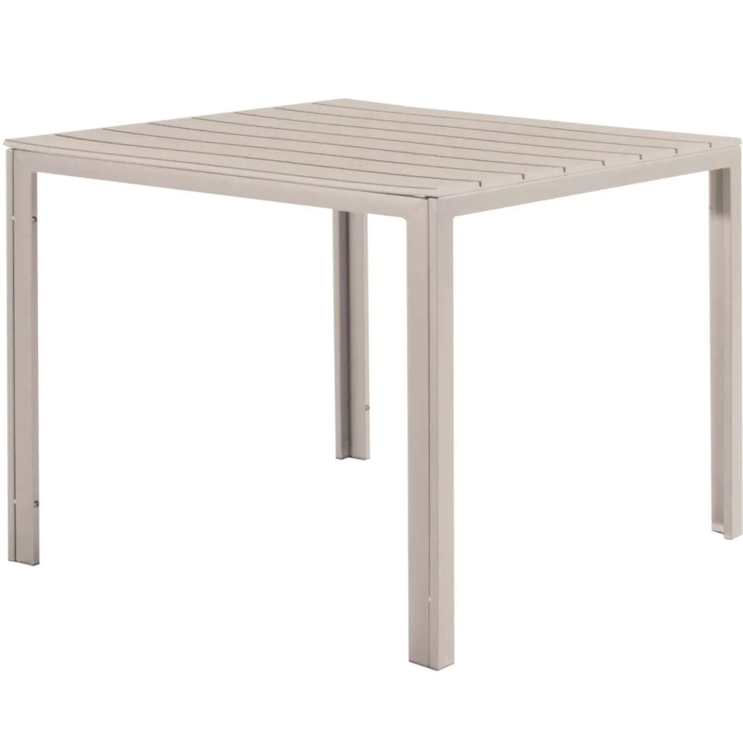 Tavolo quadrato da giardino Linea Tenerife effetto legno 78 x 78 x H 74 cm