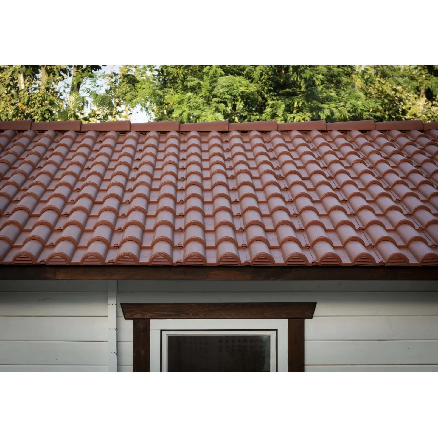 Tegola etrusca in plastica riciclata col terracotta cfz 9 pz
