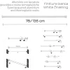 Telaio doccia estensibile 78/135 cm bianco